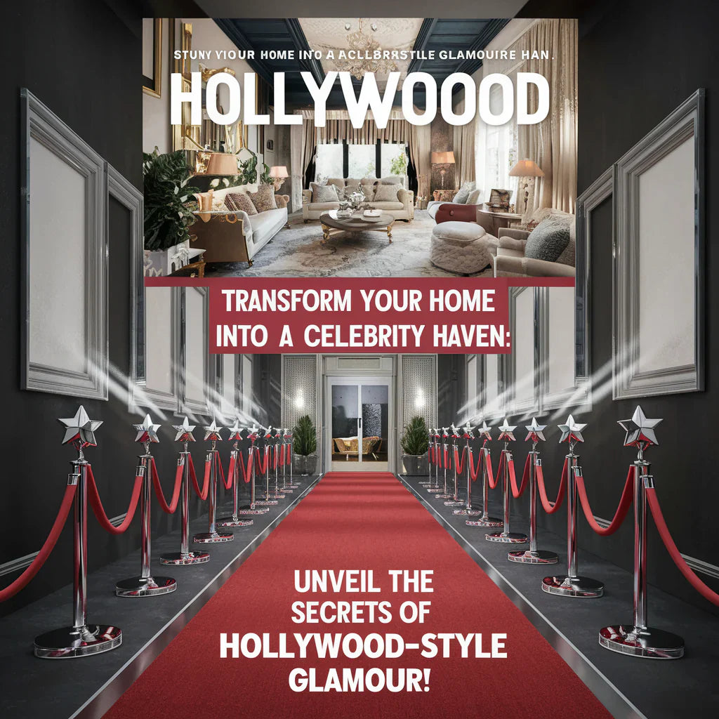 A stunning cover image with a Hollywood-inspired home, featuring a luxurious living room with plush furniture and elegant decor.