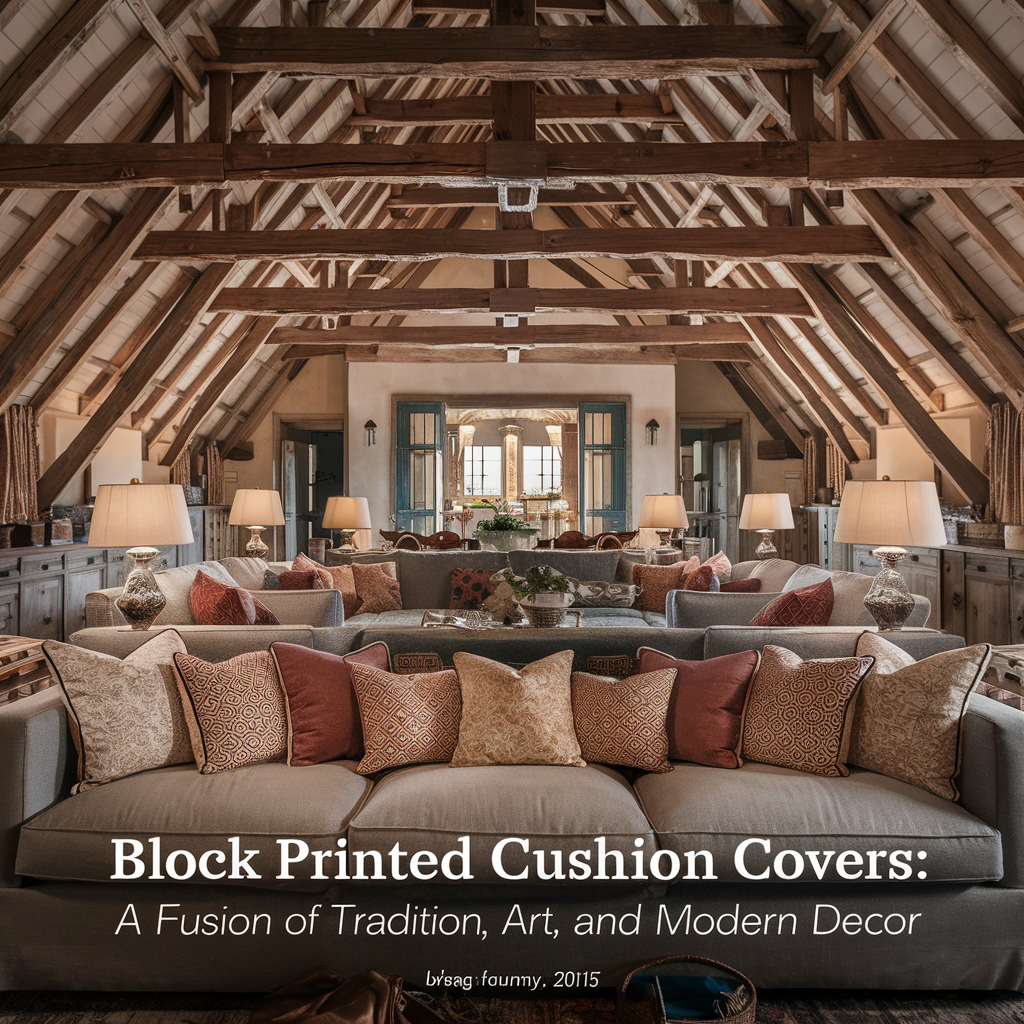 A captivating and inviting image of a stunning and cozy living space, featuring a harmonious blend of country and farmhouse styles. The room is adorned with rustic wooden beams, plush furnishings, and warm, natural colors.