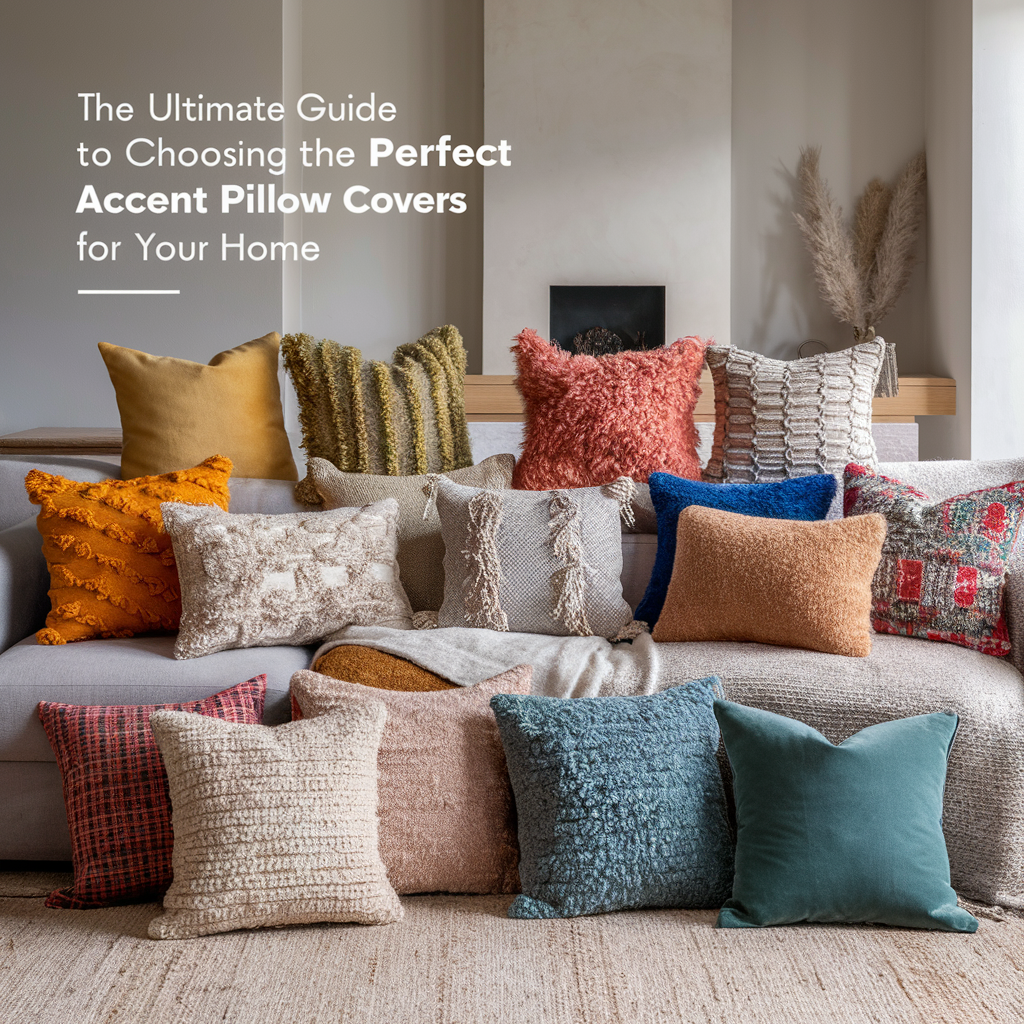 An eye-catching, visually appealing image featuring an array of colorful and stylish accent pillow covers.