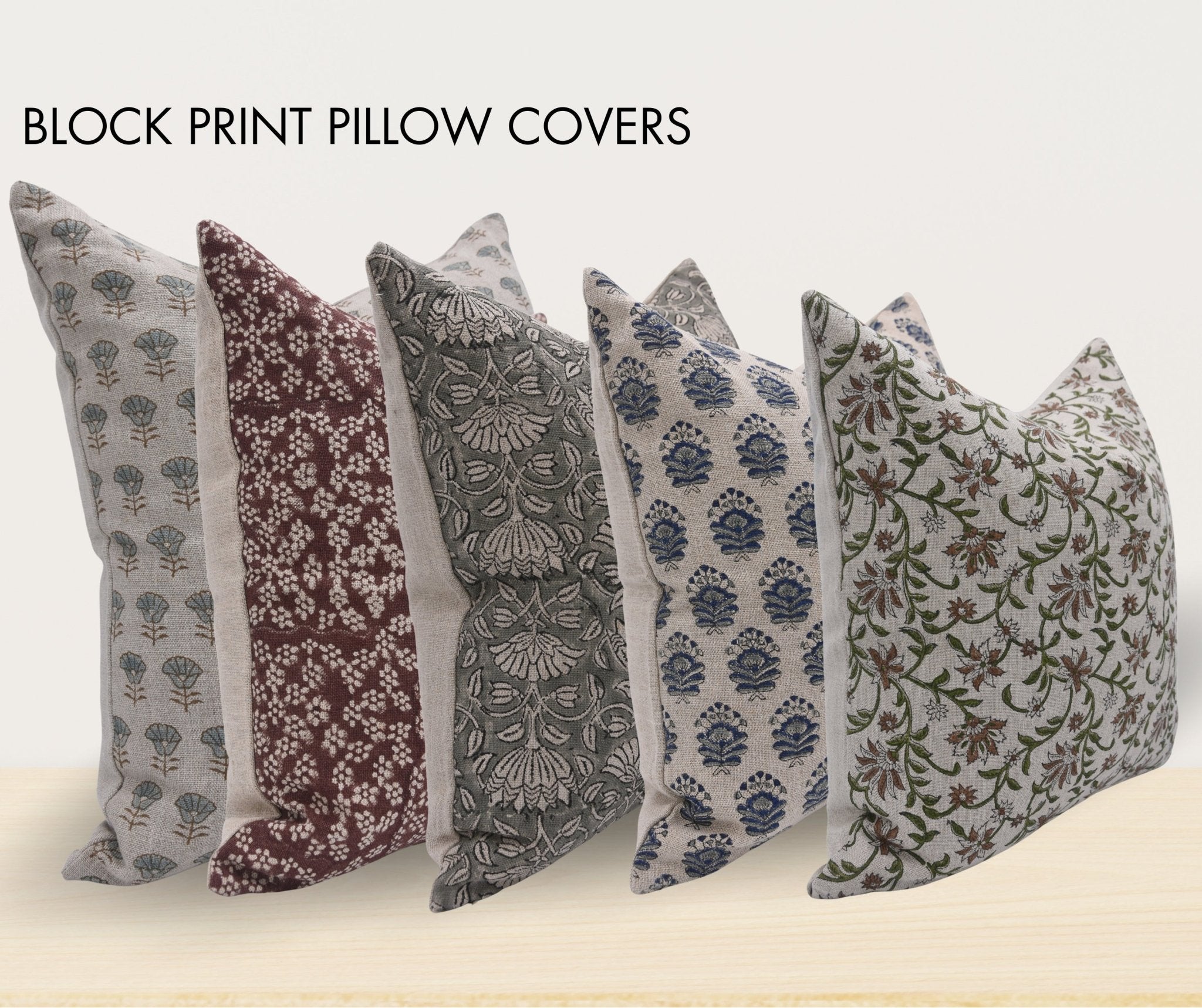 Block Print Pillow Cover Trends: Exploring the Latest Designs and Styles in Linen Fabric - FABDIVINE LLC