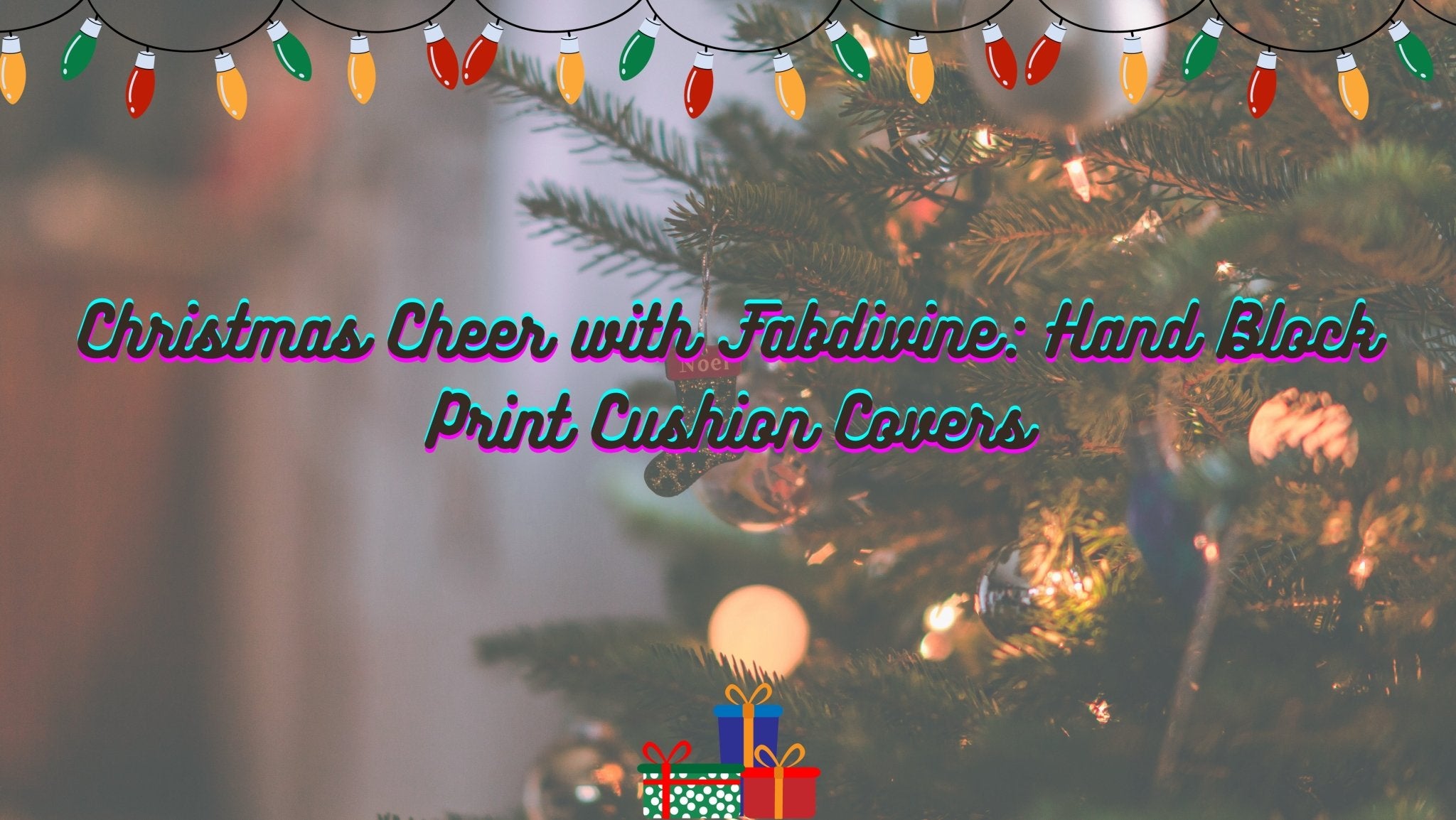 Christmas Cheer with Fabdivine: Hand Block Print Cushion Covers - FABDIVINE LLC