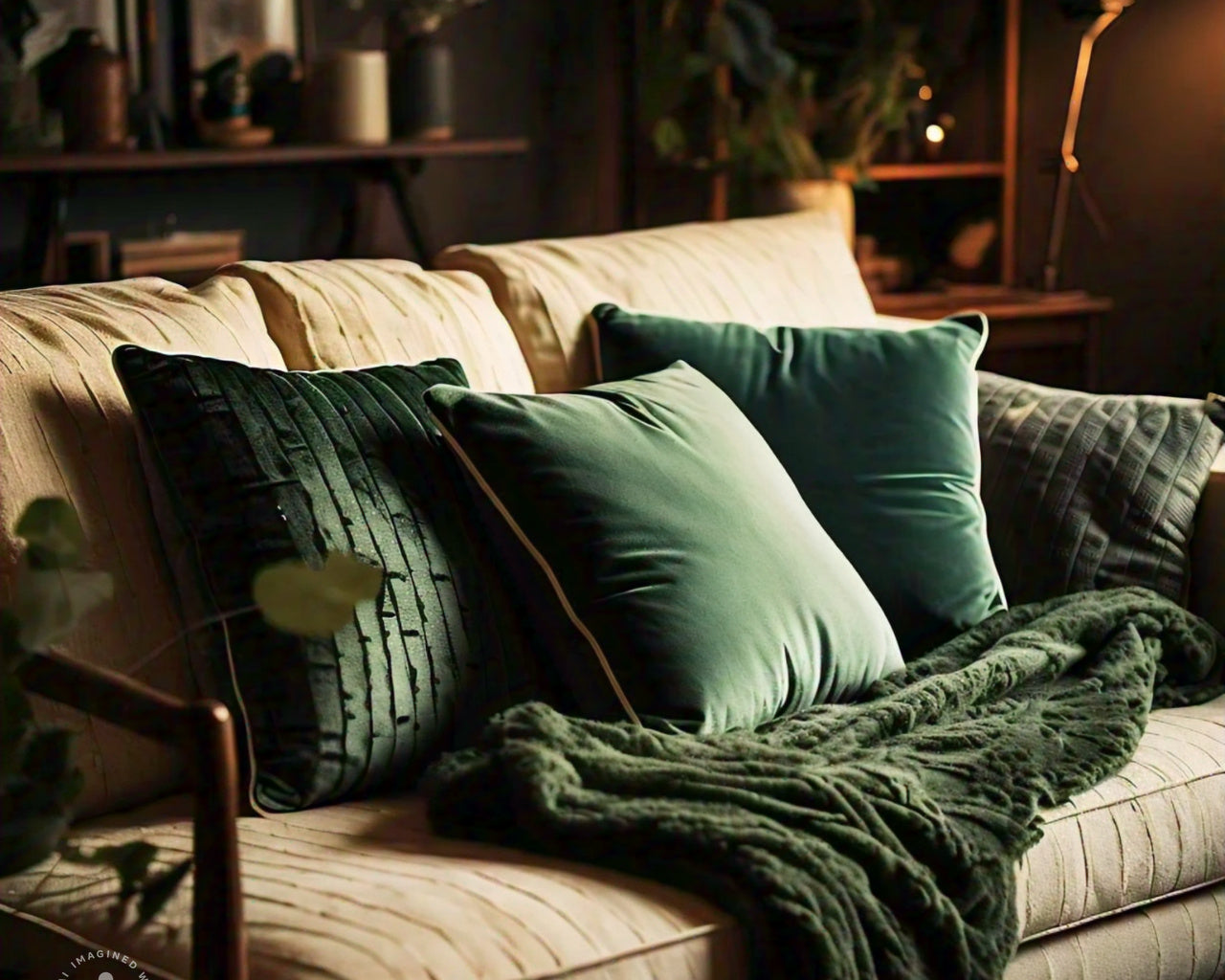 Earthy Elegance: Transform Your Space with Forest Green Throw Pillows