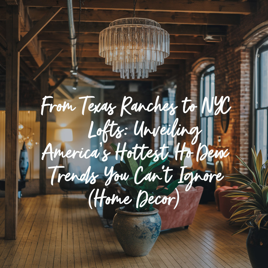 A photo of a covered loft in NYC with a exposed brick wall, wooden beams, and a modern glass chandelier. There's a large plant in a ceramic pot. The floor is made of wooden planks. The ambiance is warm and inviting.