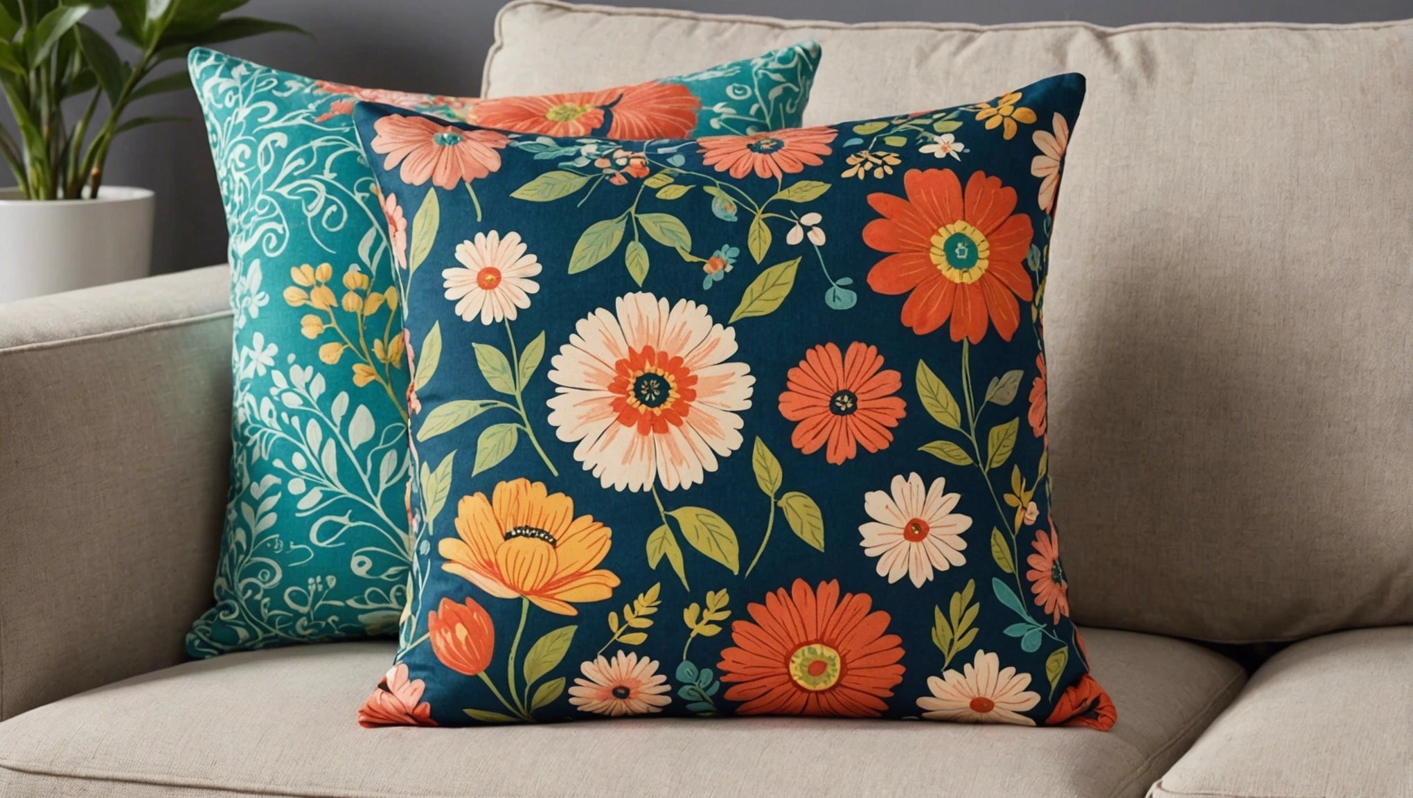 Elevate Your Home Decor with a Floral Patterned Pillow Cover - FABDIVINE LLC