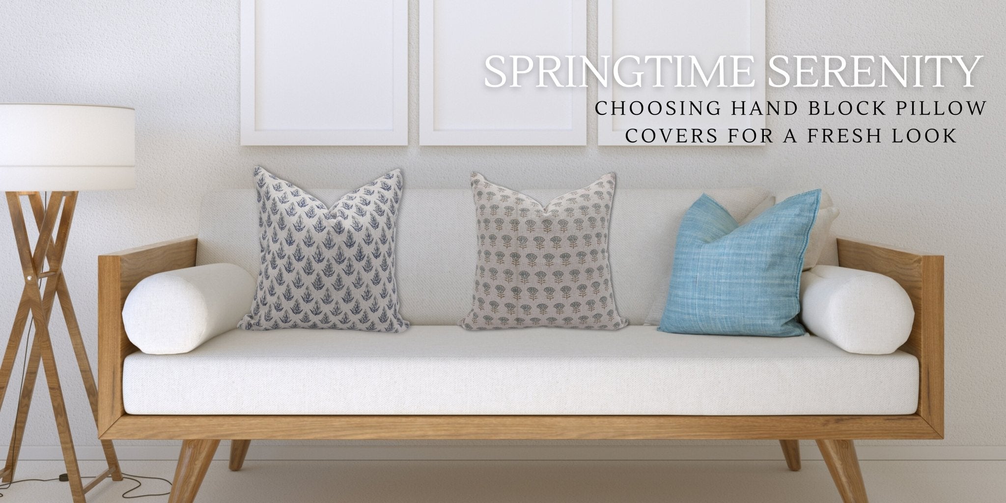 Springtime Serenity: Choosing Hand Block Pillow Covers for a Fresh Look - FABDIVINE LLC