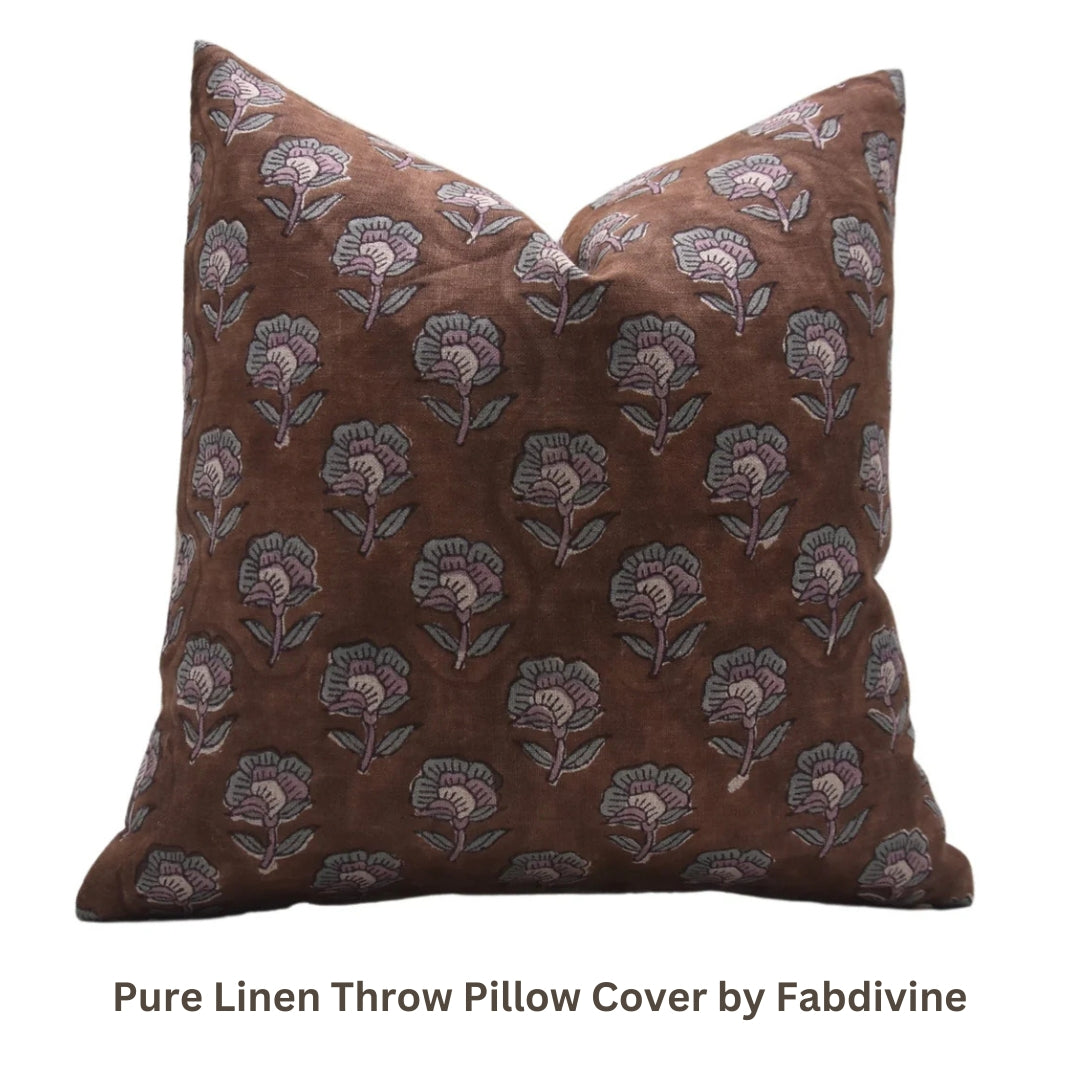 Pure Linen Throw Pillow Cover by Fabdivine