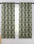 Floral Print Linen Blackout Curtains - Custom Handmade Window Treatments - Chahat