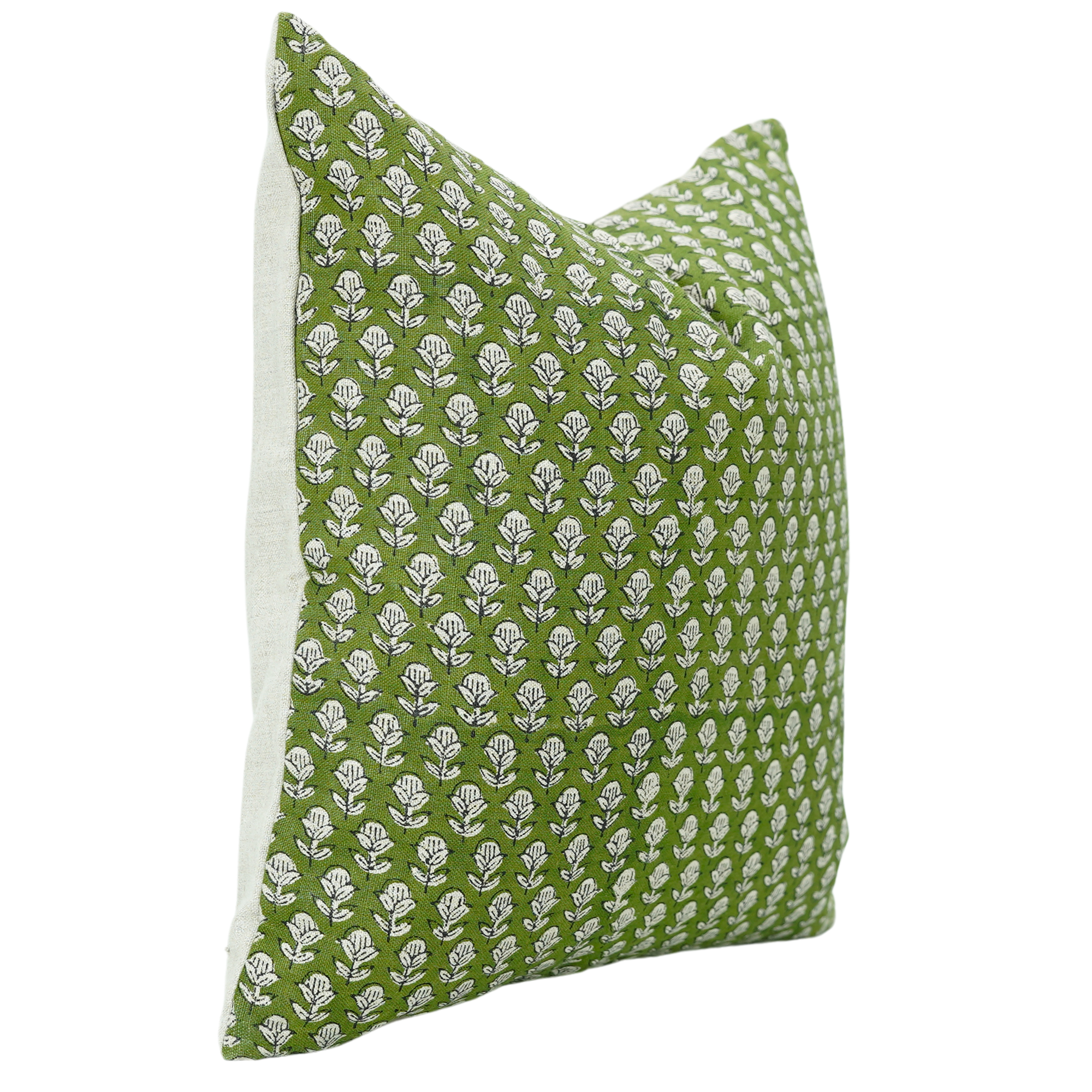 Hand Block Print Pure Linen designer pillow cover- TARANGINI - Fabdivine