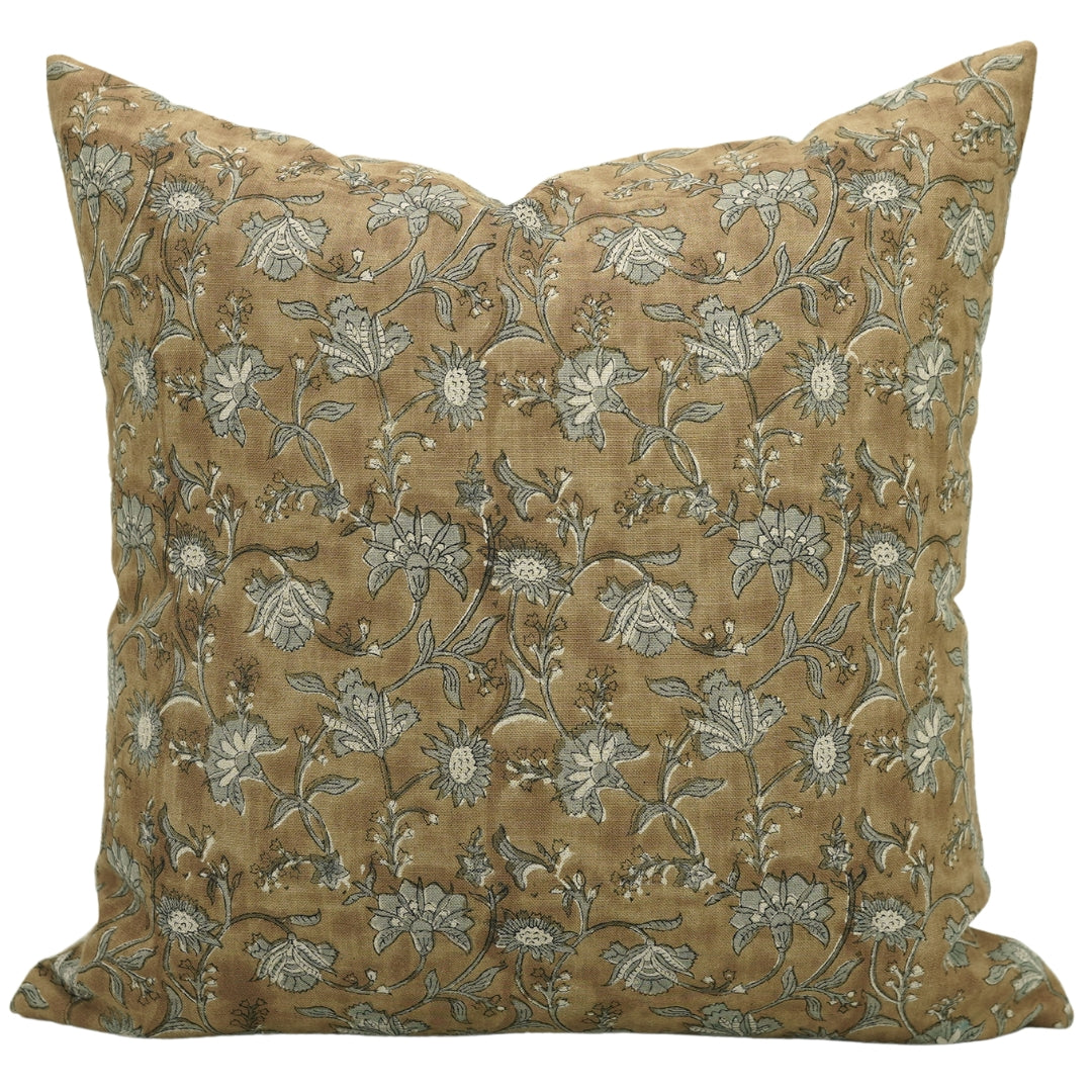 Block print Pillow cover for sofa, couch or bed- Pure Linen- NAYAAB - Fabdivine