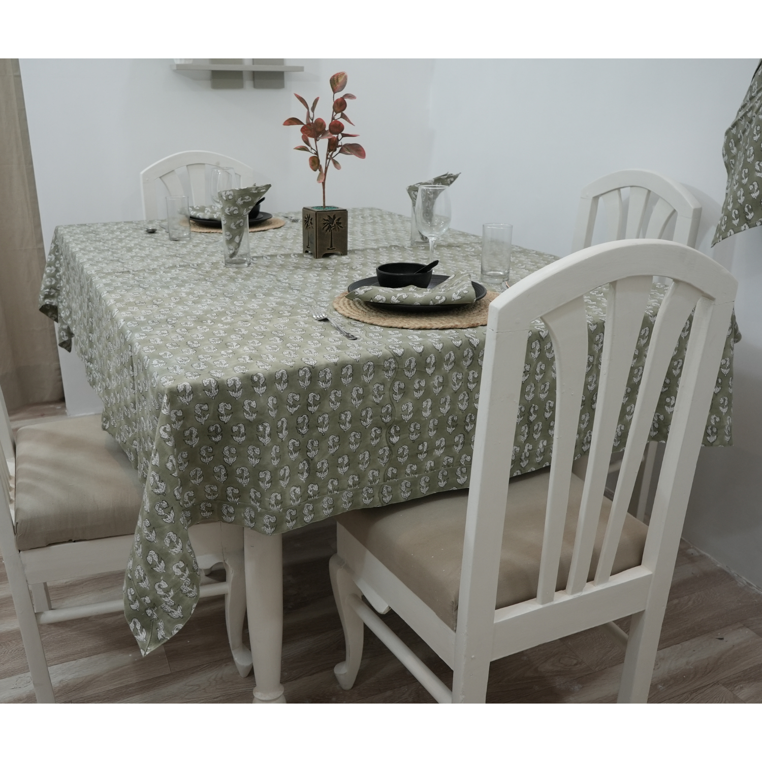 Thick Cottonwhite Table Cloth-Superstar