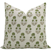 Block print Pure Linen throw pillow cover- RISHI - Fabdivine