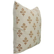 Block print Pure Linen throw pillow cover- CHAMELI - Fabdivine