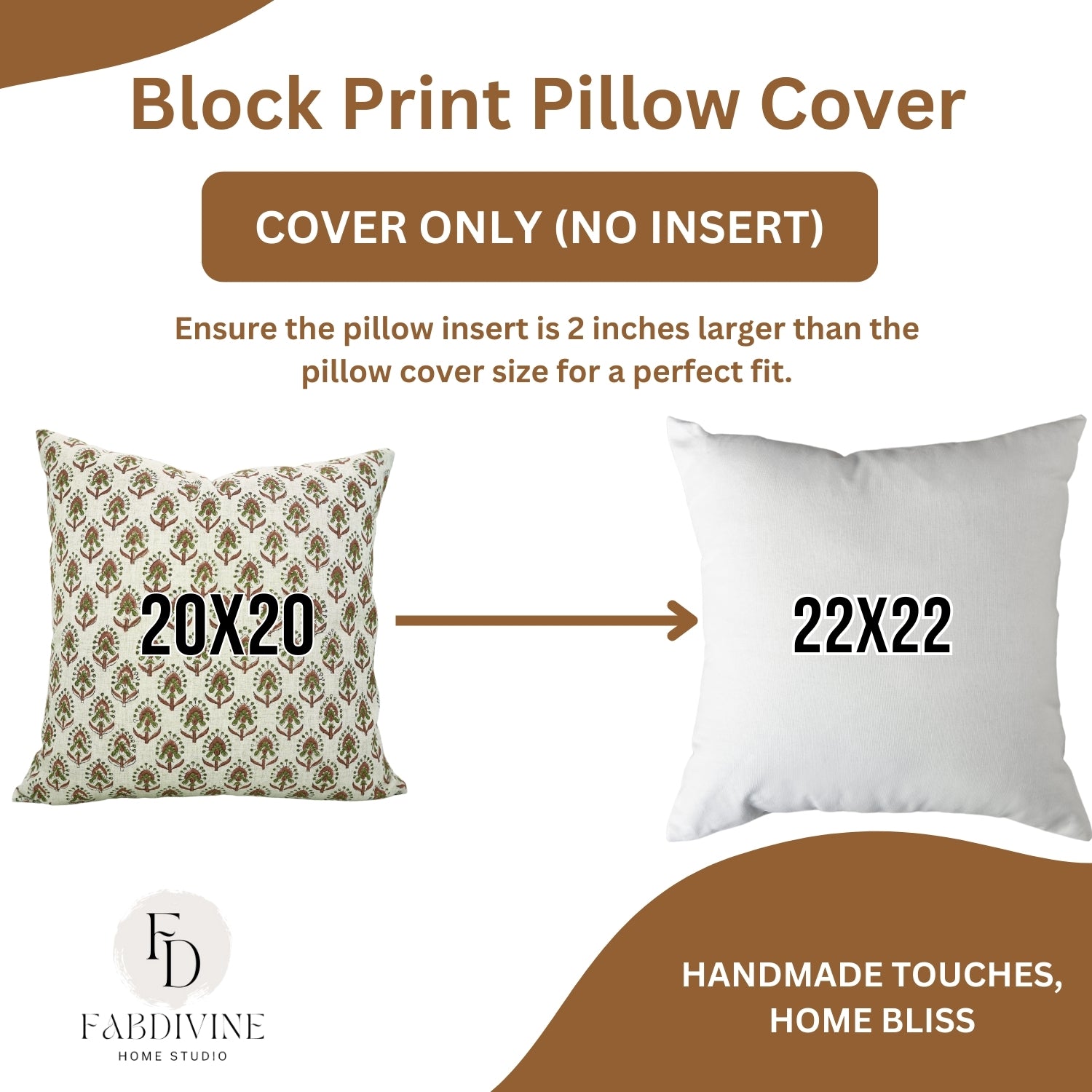 Block Print Viscous Linen Pillow Cover- Gurukul