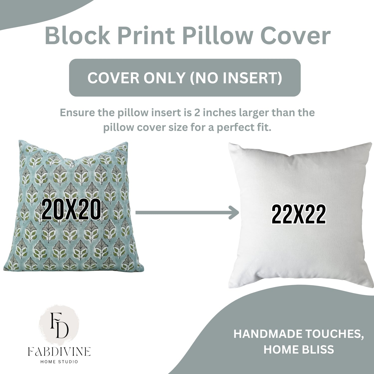 Block Print Viscous Linen Pillow Cover-Mayur