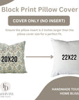 Block Print Linen Blend Pillow Cover-Vishal Pushpa