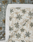 Hand Block Floral Printed Cotton Quilt