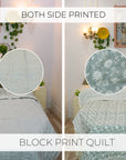 Soft Cotton Block Printed Winter Comforter/Quilts