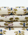 Handblock Patterned Floral Elegance Hand Towels Printed Cotton Waffle Towels - Anant By Fabdivine