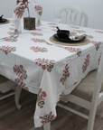 Thick Cotton White Table Cloth-Swadesh