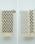 Handblock Patterned Floral Elegance Hand Towels Printed Cotton Waffle Towels - Anant By Fabdivine