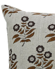 Block Print Thick Linen  Pillow Cover- Neha