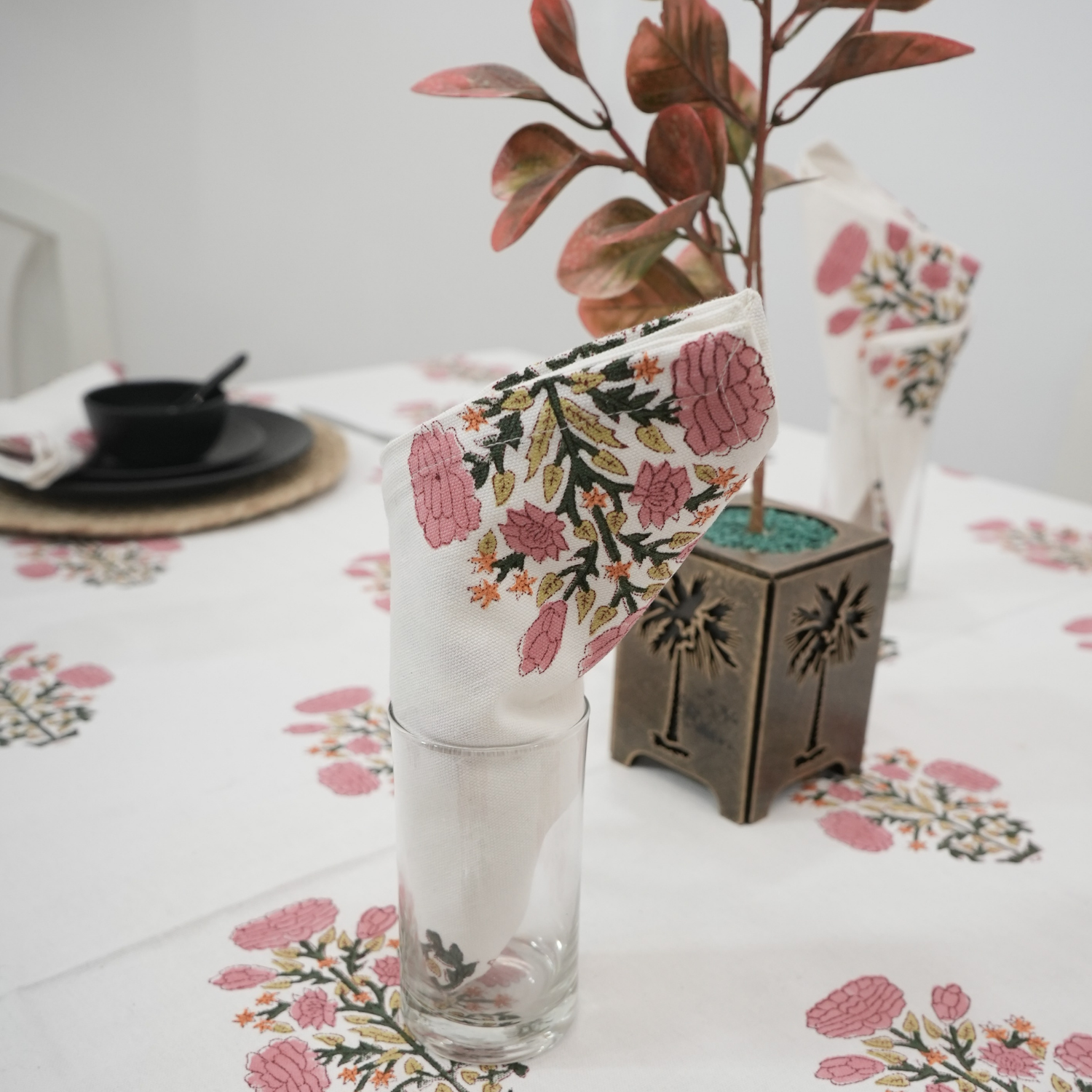 Thick Cotton White Table Cloth-Swadesh