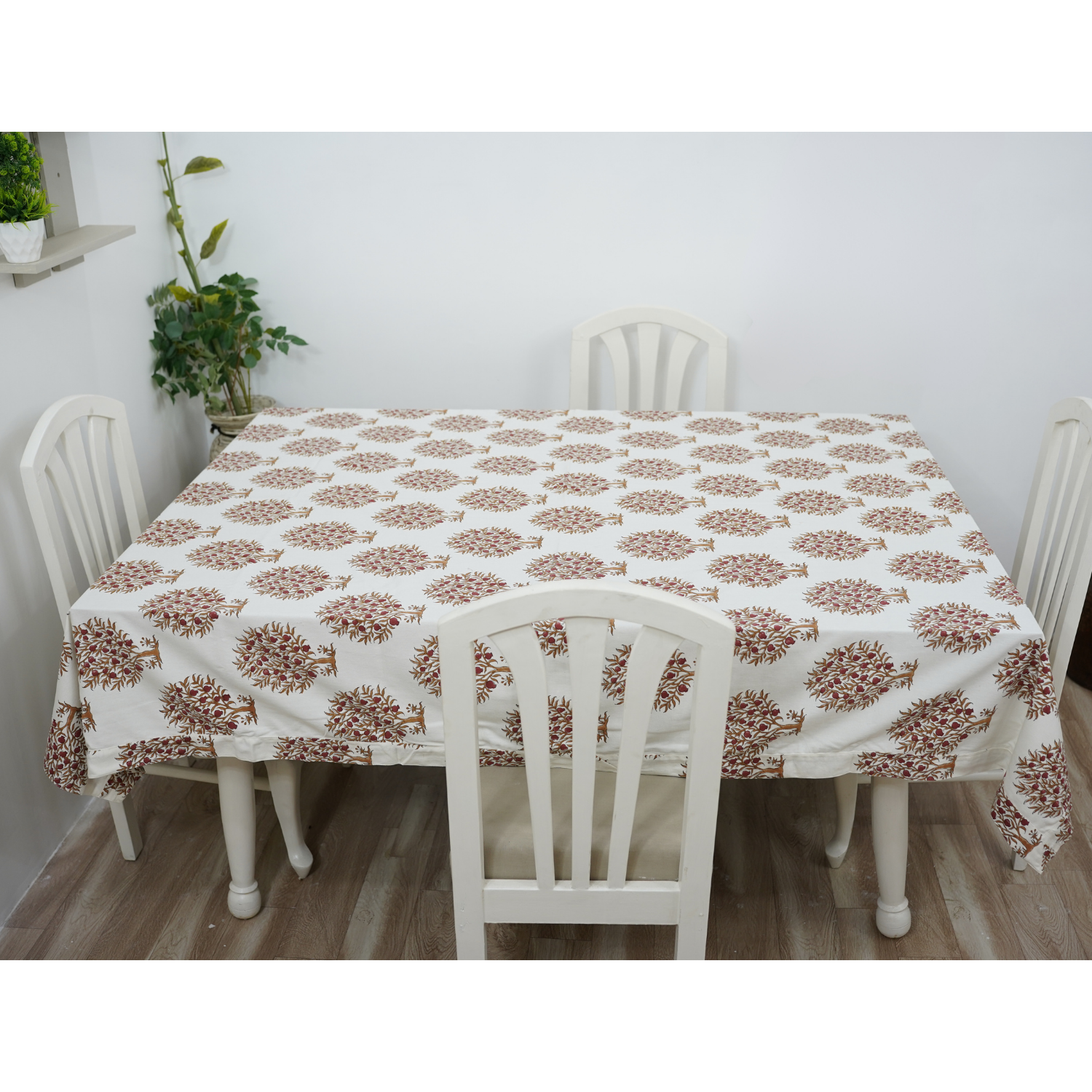 Thick Cotton White Table Cloth-Anar