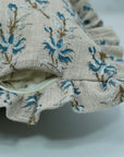 Block Print Thick Linen Frill Pillow Cover-Deepika