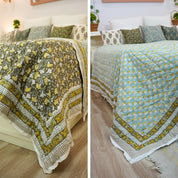 Cotton Quilts/Blanket – Mediumweight & Block Printed