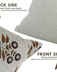 Block Print Thick Linen  Pillow Cover- Neha