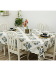 Thick Cotton White Table Cloth-Badshah