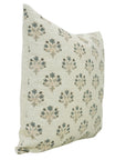 Block Print Linen Blend Pillow Cover-Daffodil