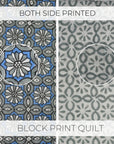 Handmade Block Print Cotton Quilt – Warm and Elegant