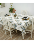 Thick Cotton White Table Cloth-Badshah