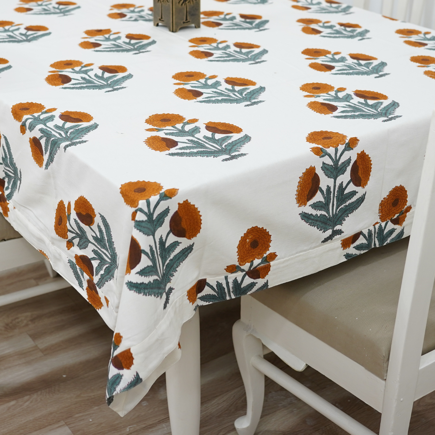 Thick Cotton White Table Cloth-Badshah