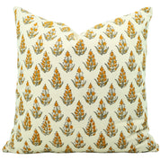 Block print Pillow cover for sofa, couch or bed- Duck Canvas- KANAK BUTI - Fabdivine