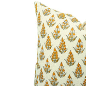 Block print Pillow cover for sofa, couch or bed- Duck Canvas- KANAK BUTI - Fabdivine