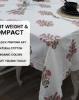 Thick Cotton White Table Cloth-Swadesh