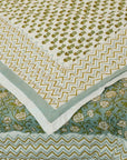 Block Printed Floral Quilt Cotton