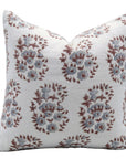 Block print Off White Linen throw pillow cover- ANAR - Fabdivine