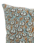 Block Print Viscous Linen Pillow Cover- Heart Wine