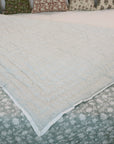 Soft Cotton Block Printed Winter Comforter/Quilts with Gray