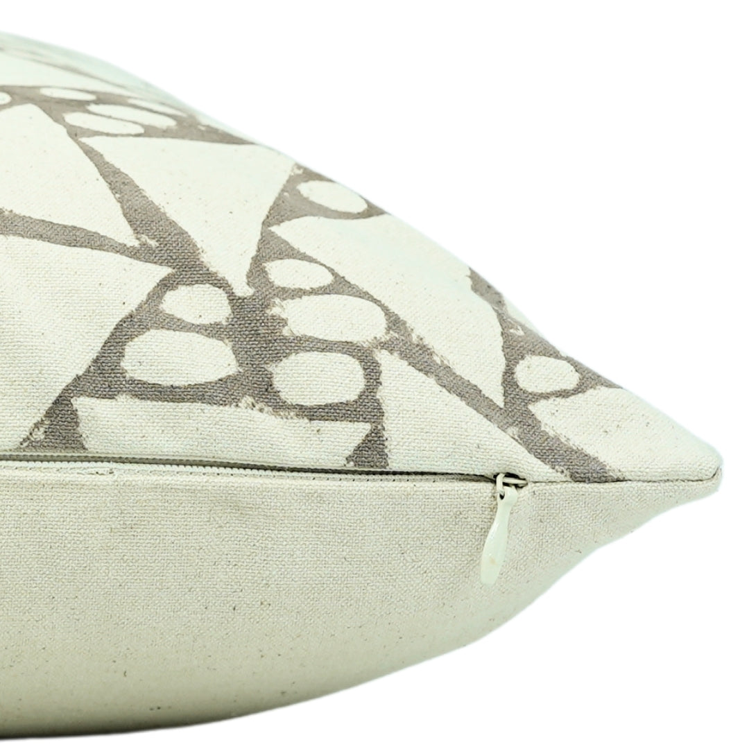 Hand Block Print Thick Cotton designer pillow cover- TRIANGLE - Fabdivine