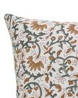 Block print Cotton Linen throw pillow cover- MADHAV - Fabdivine