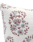 Block print Off White Linen throw pillow cover- ANAR - Fabdivine