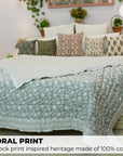 Soft Cotton Block Printed Winter Comforter/Quilts