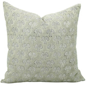 Square/Lumber block print pillow cover- Pure Linen- MUSHAK - Fabdivine