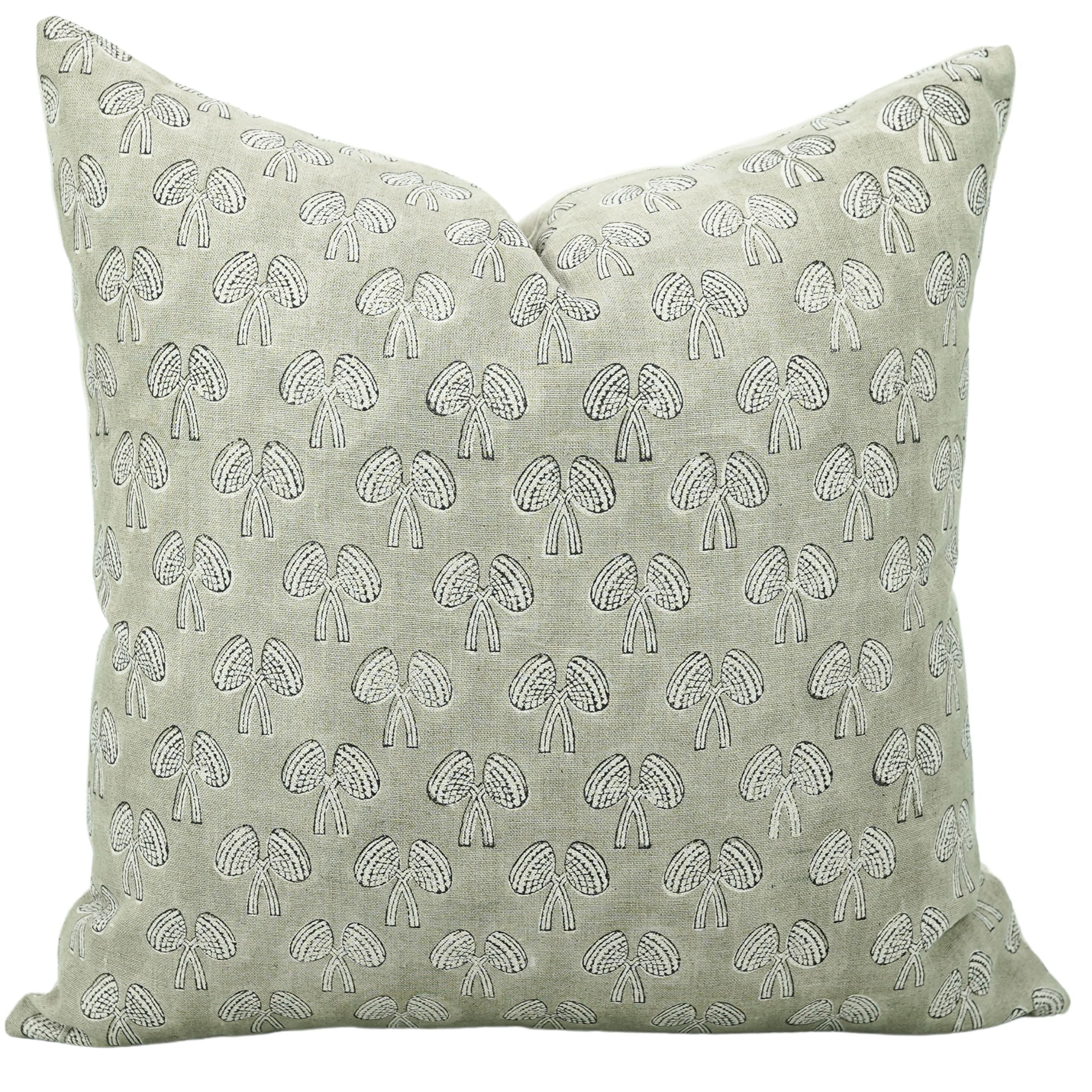 Lumber block print pillow cover- Pure Linen- MUSHAK - Fabdivine