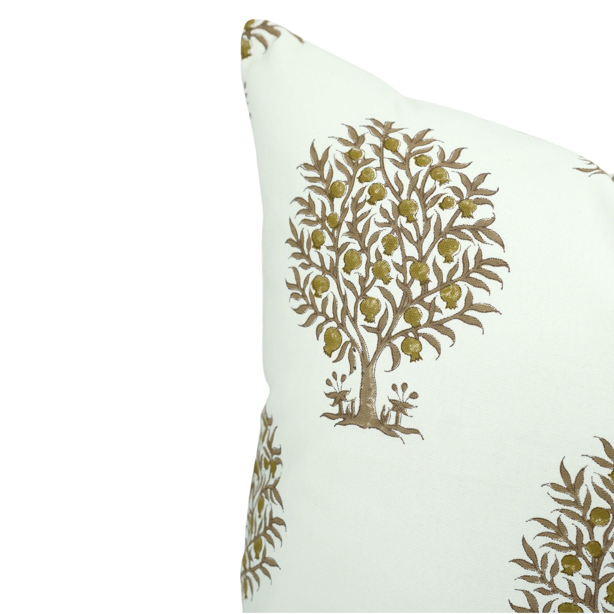 Hand Block Print Thick Cotton White designer pillow cover- ANAR - Fabdivine