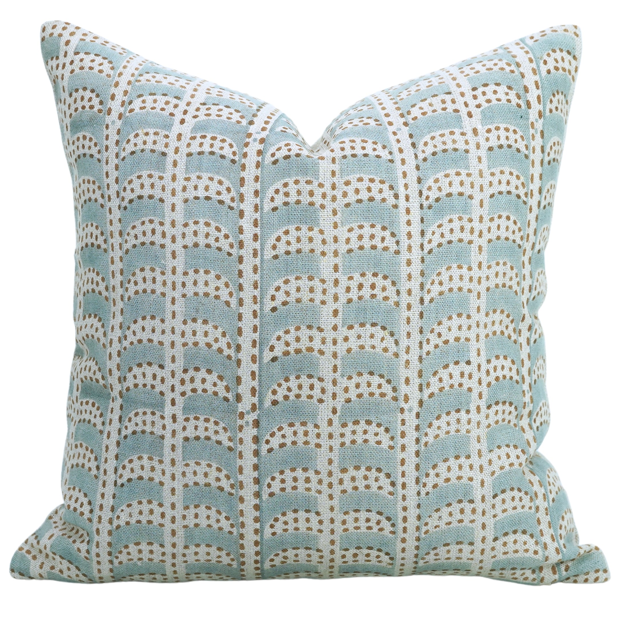 Hand Block Print Thick Linen designer pillow cover- GARUD - Fabdivine